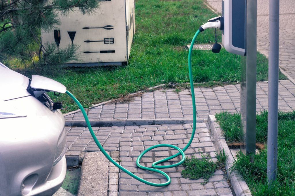 Charging of electic car on charging station